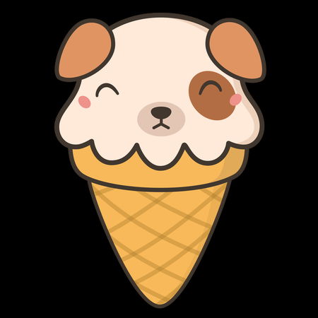 Puppies and ice store cream