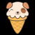 Luscious Kawaii Cute Puppy Dog Ice Cream tiny thumbnail