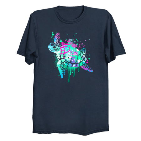 fluo sea turtle - NeatoShop