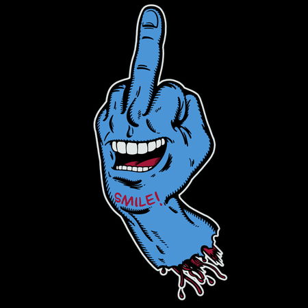 Smiling Hand Blue Neatoshop