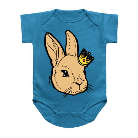 Cute Easter Bunny Rabbit wearing Crown for Easter Kings and Queens! tiny thumbnail