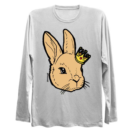 Cute Easter Bunny Rabbit wearing Crown for Easter Kings and Queens! tiny thumbnail
