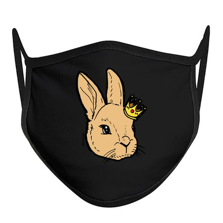 Cute Easter Bunny Rabbit wearing Crown for Easter Kings and Queens! tiny thumbnail