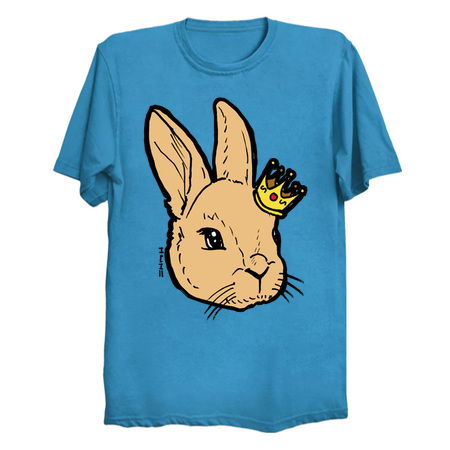 Cute Easter Bunny Rabbit wearing Crown for Easter Kings and Queens! tiny thumbnail