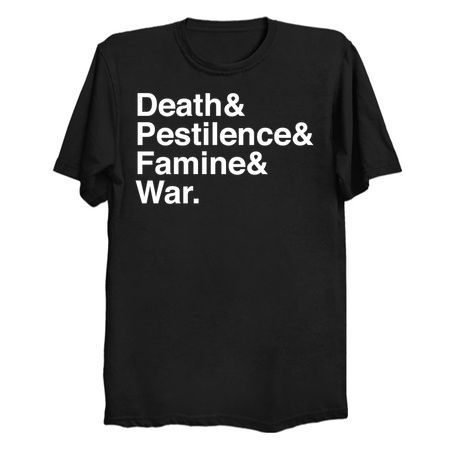 The Four Horsemen - Goth Typography - Bible Quote tiny thumbnail