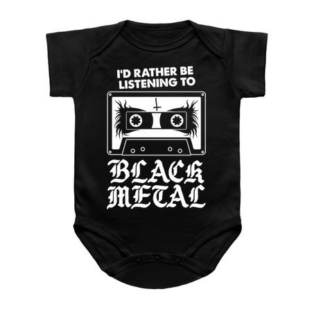 I'd Rather Be Listening To Black Metal - Funny Goth - Retro tiny thumbnail