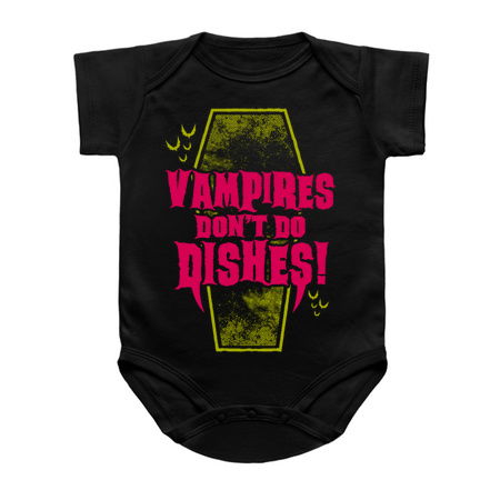 Vampires Don't Do Dishes - Funny Goth Quote tiny thumbnail