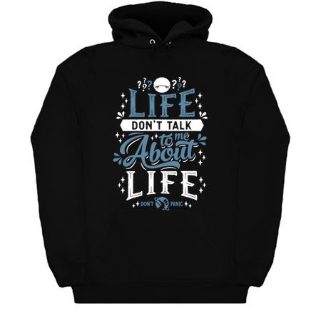 Life? - Hitchhikers Quote - Typography Sci Fi - Don't Panic tiny thumbnail