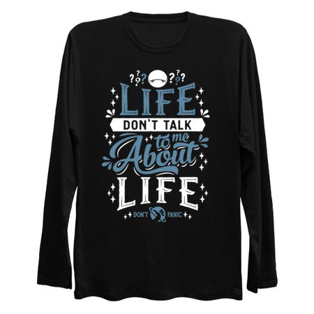 Life? - Hitchhikers Quote - Typography Sci Fi - Don't Panic tiny thumbnail