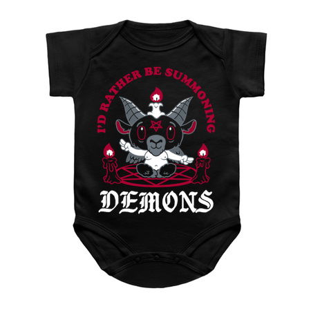 I'd Rather Be Summoning Demons - Funny Baphomet Occult Goth tiny thumbnail