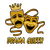 Drama Queen Comedy And Tragedy Gold Theater Masks tiny thumbnail
