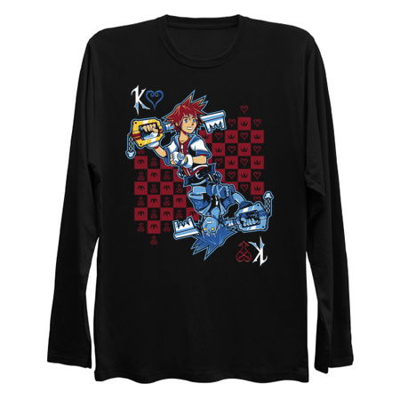 King of Hearts - Sora T-Shirt | Video Game T-Shirt | Playing Card Design tiny thumbnail
