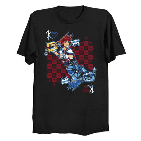 King of Hearts - Sora T-Shirt | Video Game T-Shirt | Playing Card Design tiny thumbnail