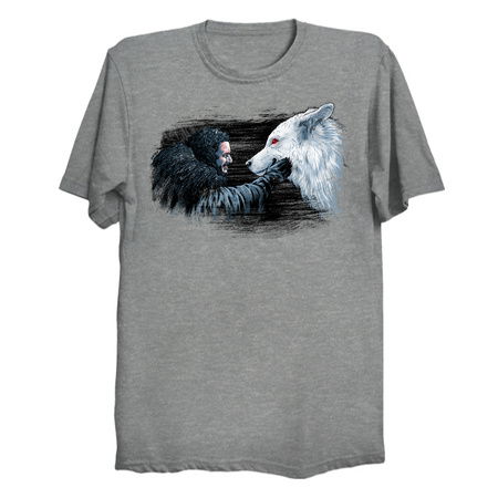 snow and ghost - Game of Thrones SPOILER T-Shirts