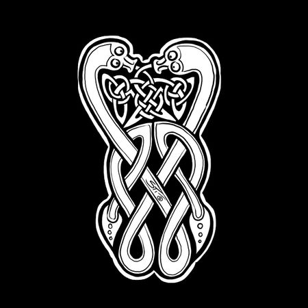 Celtic Art - Knotted Serpents - Book of Kells - NeatoShop