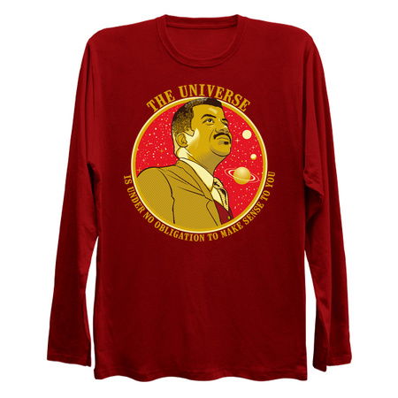 The Universe as described by Neil deGrasse Tyson Nerdy Science Shirt tiny thumbnail