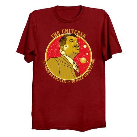 The Universe as described by Neil deGrasse Tyson Nerdy Science Shirt tiny thumbnail