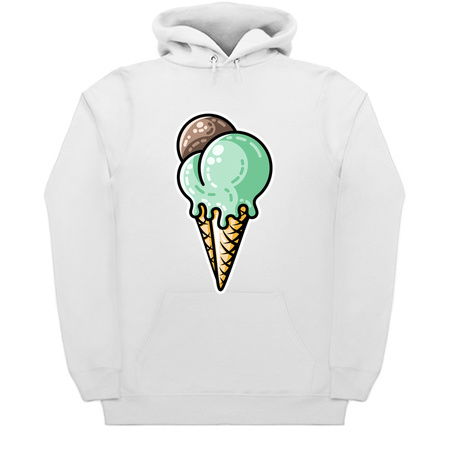 Cute Mint and Chocolate Ice Cream Cone tiny thumbnail