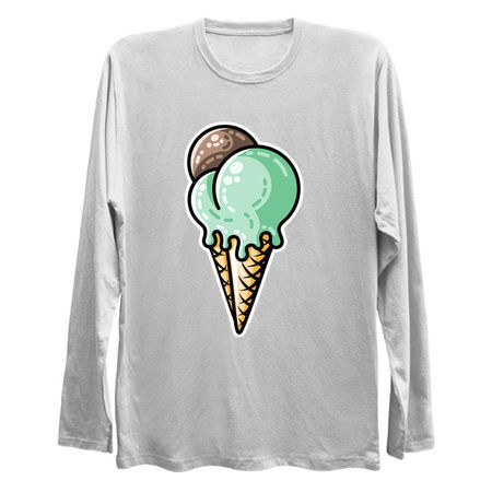 Cute Mint and Chocolate Ice Cream Cone tiny thumbnail