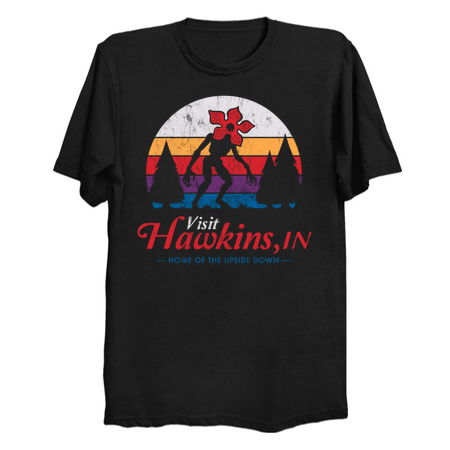 Visit Hawkins - Vintage Distressed - Demogorgon - Stranger Things tiny thumbnail