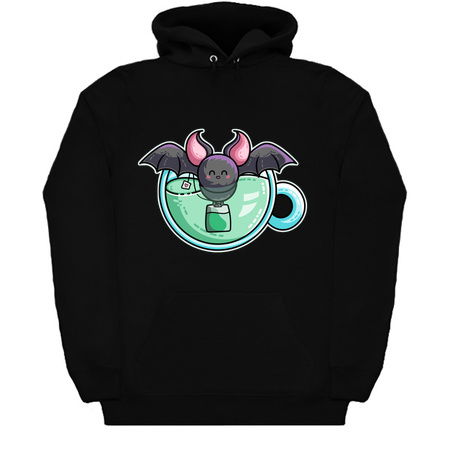 Bat-tea Pun of Kawaii Cute Bat and Green Tea tiny thumbnail