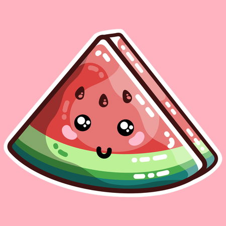 Kawaii Cute Watermelon - NeatoShop