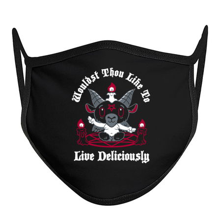 Live Deliciously - Creepy Cute - Satanic Goat - Occult - Witch tiny thumbnail