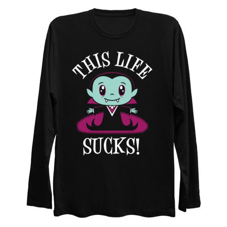 Life Sucks - Creepy Cute - Kawaii Vampire - Goth tiny thumbnail