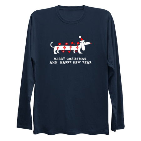 Merry Christmas And Happy New Year Dachshund tiny thumbnail