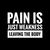 Motivational Quotation - Pain is Weakness tiny thumbnail