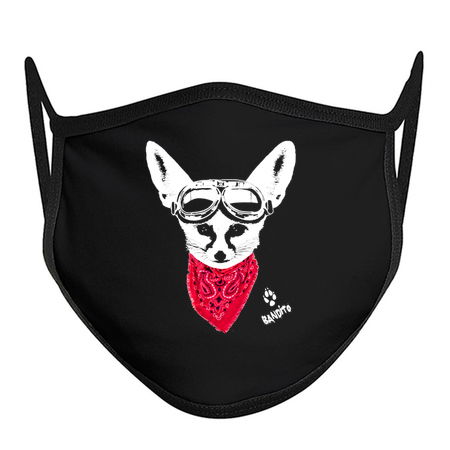 Fennec Fox Biker Bandito| Fox in Goggles and Bandanna tiny thumbnail