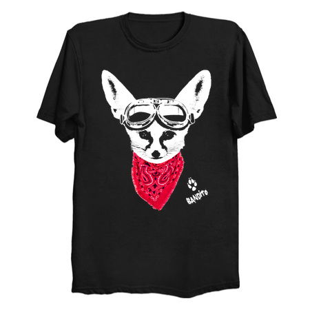 Fennec Fox Biker Bandito| Fox in Goggles and Bandanna tiny thumbnail