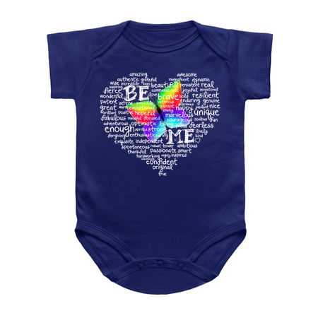 BE ME Inspirational Heart - White tiny thumbnail