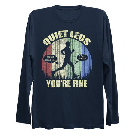 Men’s Funny Running Fitness Shirt, Quiet Legs Your Fine tiny thumbnail