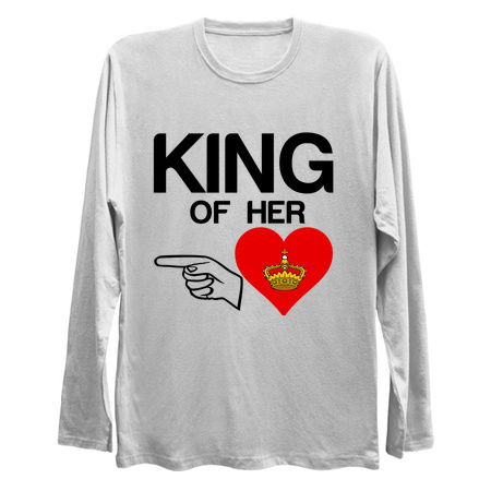 King of her heart matching couple funny tiny thumbnail