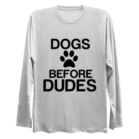 DOGS BEFORE DUDES PAW PRINT FUNNY PETS tiny thumbnail