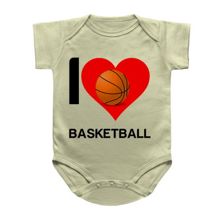 I love Basketball heart funny sports tiny thumbnail