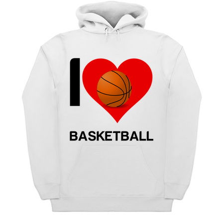 I love Basketball heart funny sports tiny thumbnail