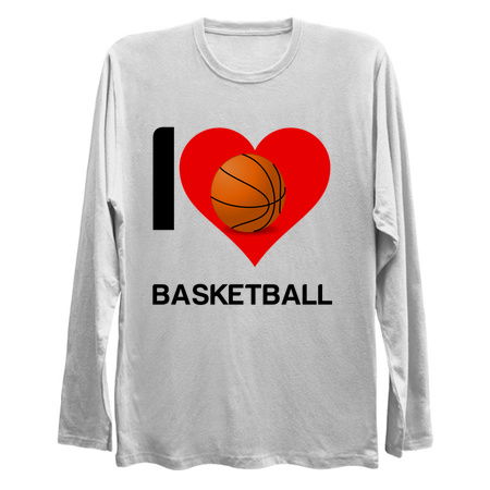 I love Basketball heart funny sports tiny thumbnail