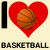 I love Basketball heart funny sports tiny thumbnail