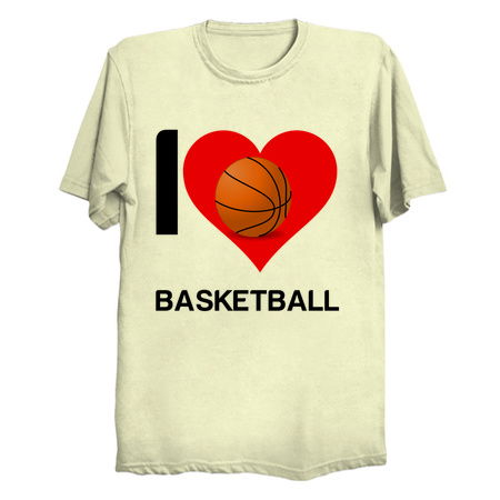 I love Basketball heart funny sports tiny thumbnail