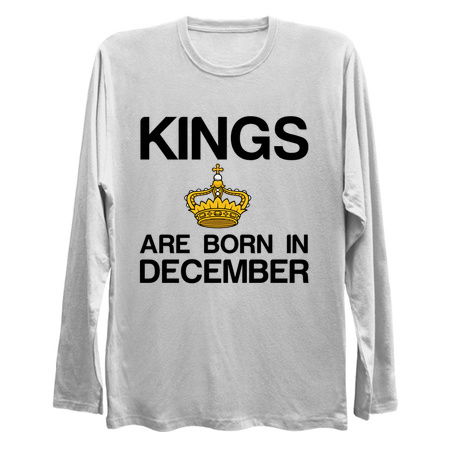 Kings are born in December funny birthday tiny thumbnail