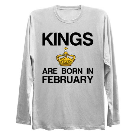 Kings are born in February funny birthday tiny thumbnail