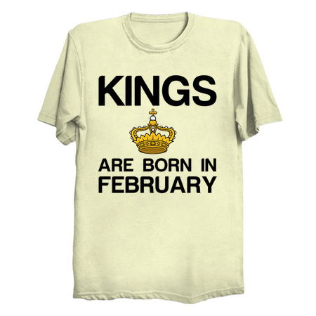 Kings are born in February funny birthday tiny thumbnail