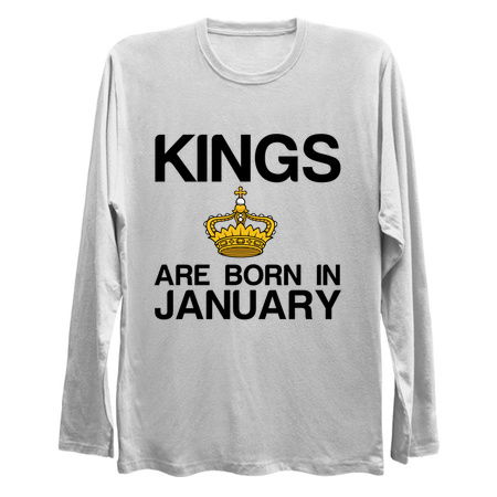 Kings are born in January funny birthday tiny thumbnail