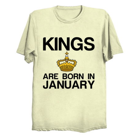 Kings are born in January funny birthday tiny thumbnail