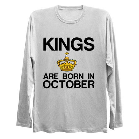 Kings are born in October funny birthday tiny thumbnail
