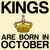 Kings are born in October funny birthday tiny thumbnail