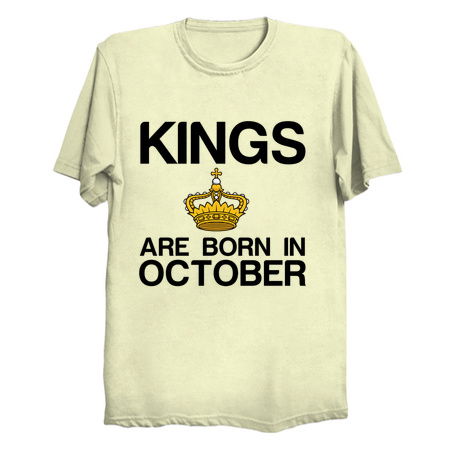 Kings are born in October funny birthday tiny thumbnail