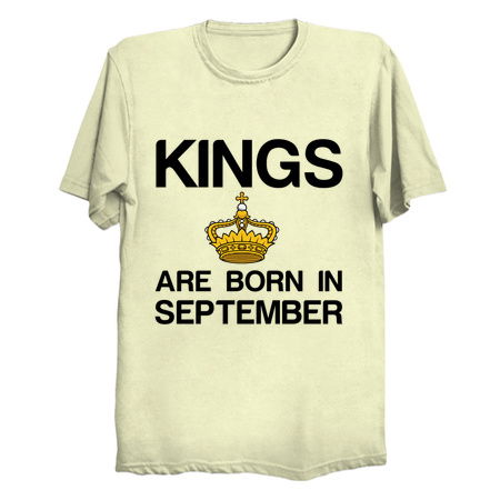 Kings are born in September funny birthday tiny thumbnail